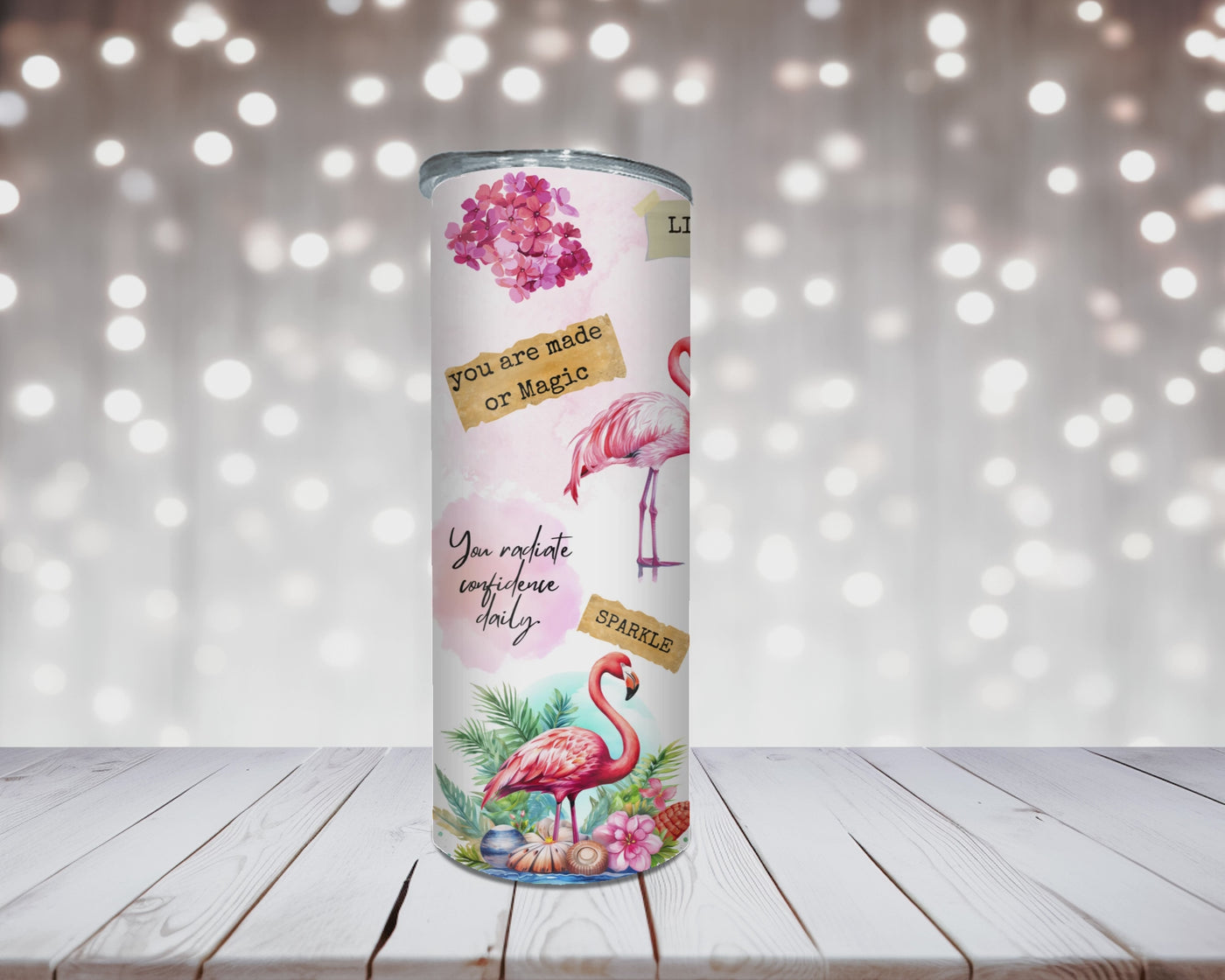 Thermobecher Flamingo Positive Vibes