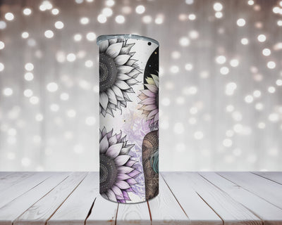 Thermobecher „Woman mit Hut und Sonnenblume“