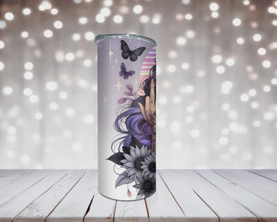 Thermobecher „Woman mit Sonnenblume Gelb“