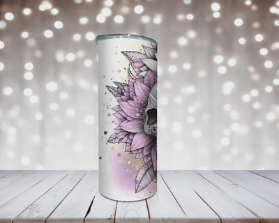 Thermobecher Skull mit Sonnenblumen