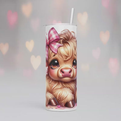 Thermobecher/Tumbler Valentine Cow & Pink Schmetterlinge