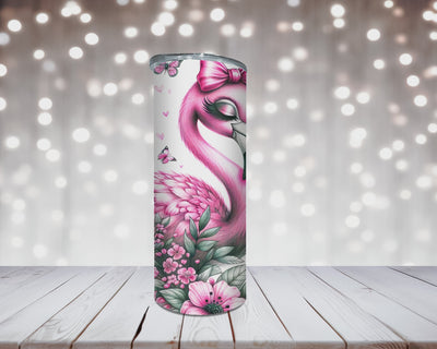 Thermobecher „Süße Flamingo mit Schleife“