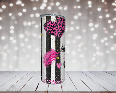 Thermobecher „Süßer Flamingo mit Herzen“