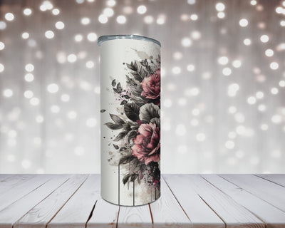 Thermobecher „Woman tätowiert und Rosen