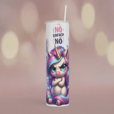 Thermobecher/Tumbler 570ml „Einhorn mit Sonnenblume“  Nö. Einfach Nö