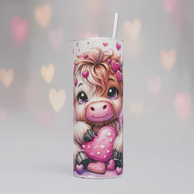 Thermobecher/Tumbler -Highland Cow & Kekse