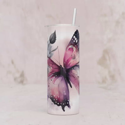 Thermobecher Schmetterling & Sonnenblumen
