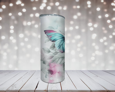 Thermobecher „Schmetterlinge mit Sonnenblumen“