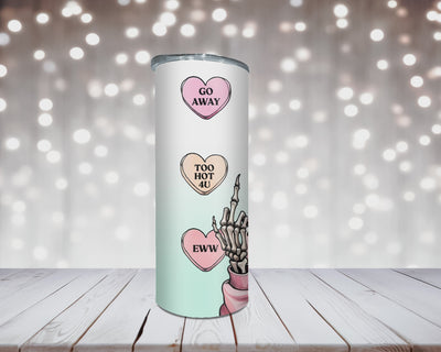 Thermobecher „Woman Skull mit Mittelfinger“