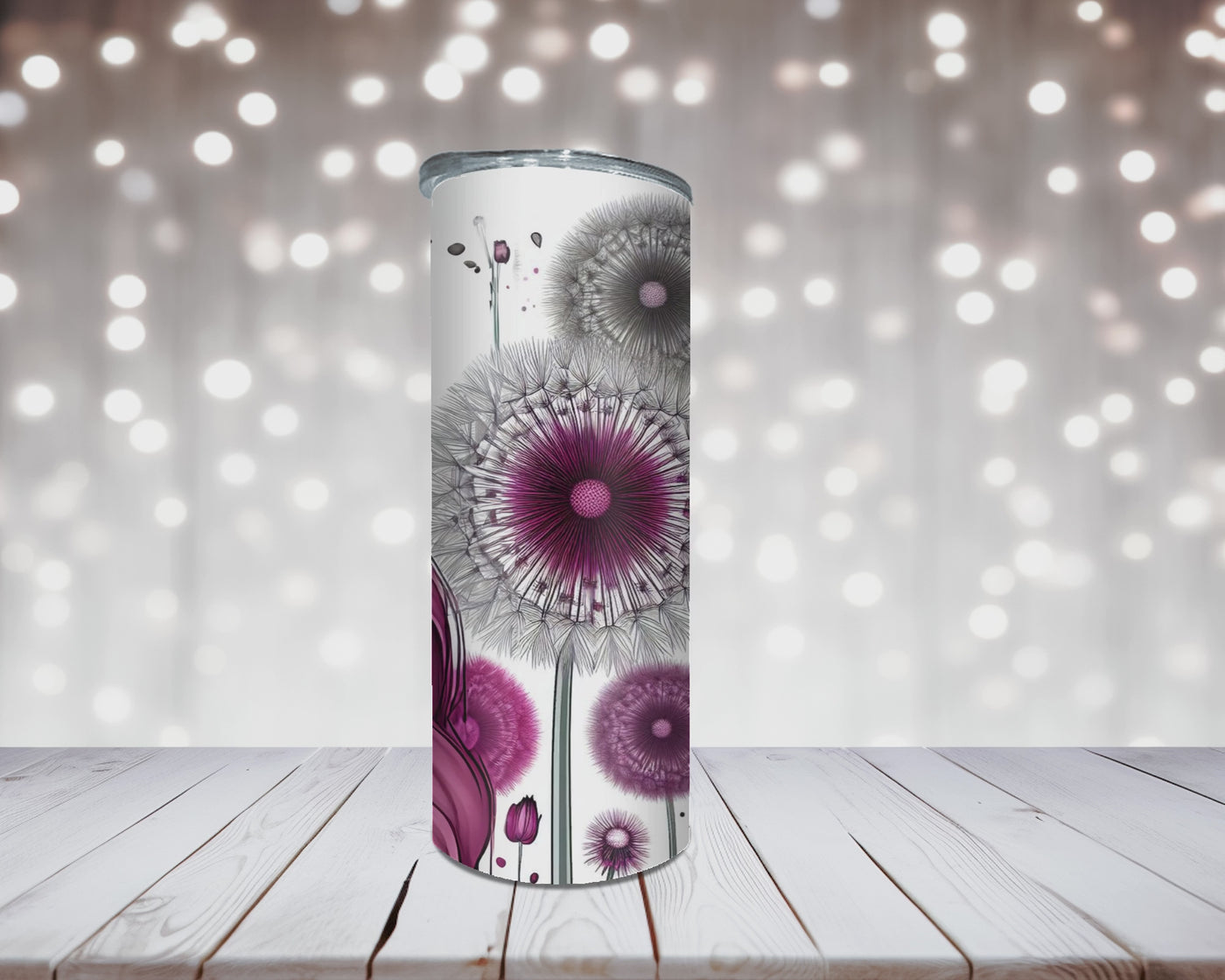 Thermobecher Sugar Skull Girl mit Pusteblume