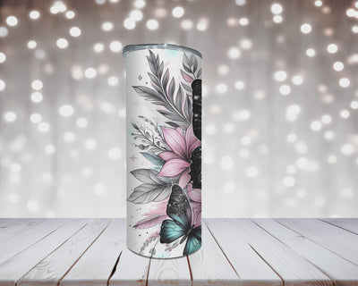 Thermobecher „Schmetterlinge mit Blumen“