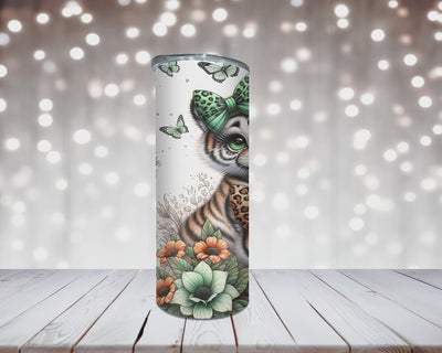 Thermobecher „Niedliche Tiger mit Schleife“