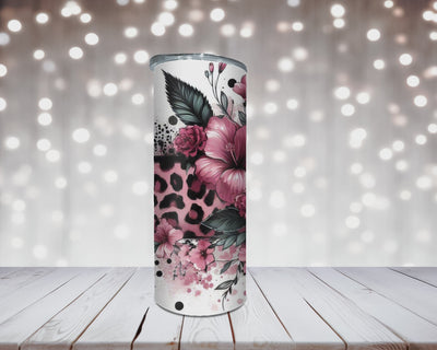 Thermobecher „Blumen Hibiskus und Rosen“