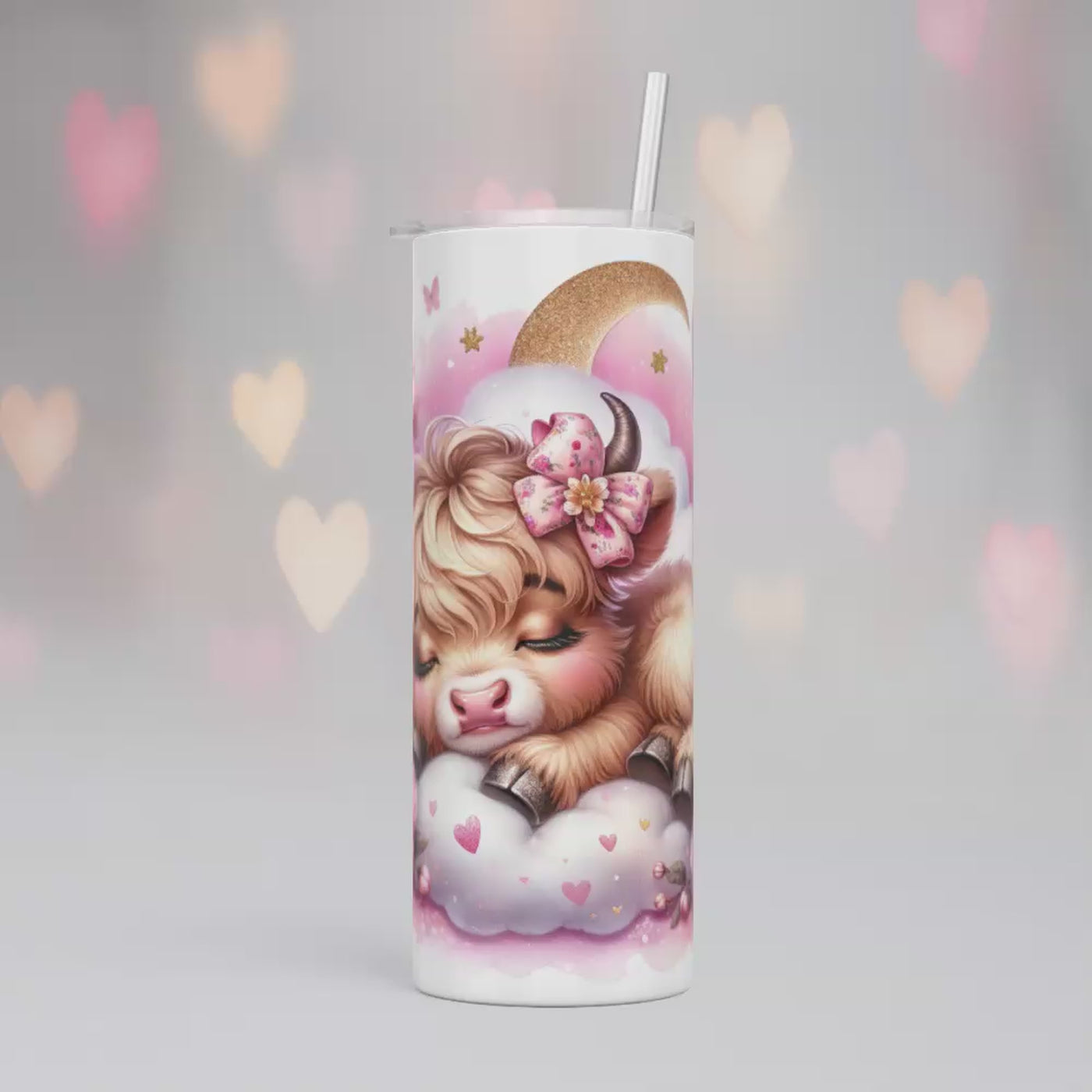 Thermobecher/Tumbler Cutie Sleeping Cow – Süß & entspannend
